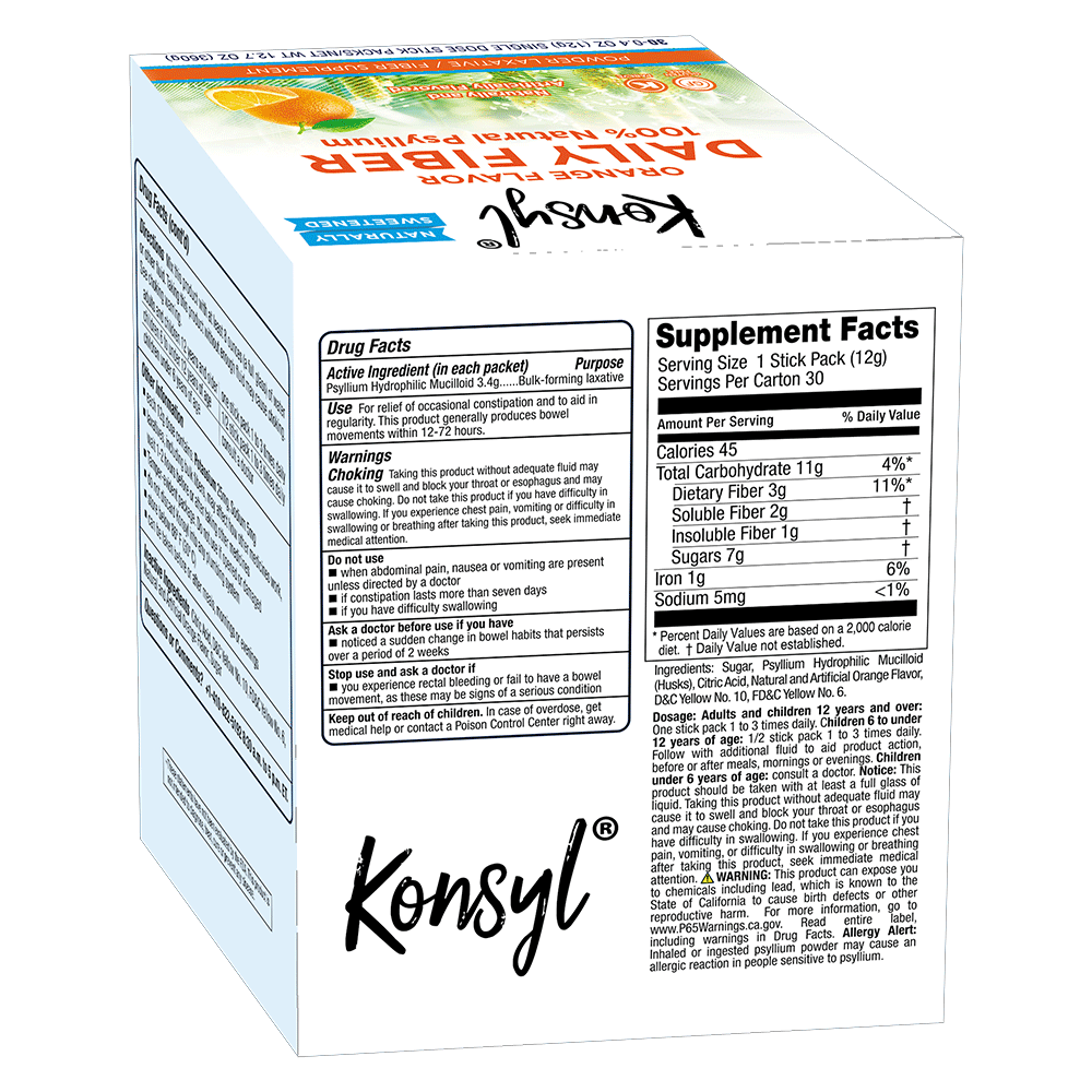 Konsyl Orange Daily Fiber Stick Packs