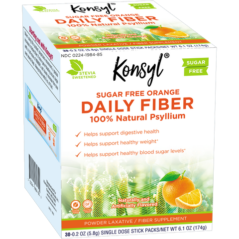 Konsyl Orange Sugar Free Daily Fiber Stick Packs